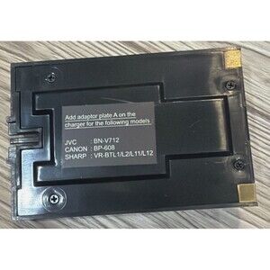Generic Charger Adaptor Plate “A” for JVC Canon Sharp Camcorder Battery Charger